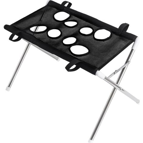 Soporte plegable para bañar mascotas, hamaca para el aseo de mascotas, se puede colocar sobre una superficie o colgar (negro). (1/5)