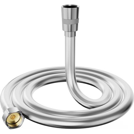 Duschschlauch 1,5m mit Verdrehschutz und Messinganschlüssen, G1/2 Zoll, Silber (1/5)