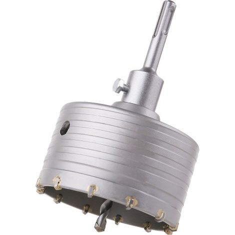 Trépan carbure SDS+ pour béton 100 mm – Foret de guidage intégré – Plaquettes SK carbure fritté – Perçage précis et efficace
