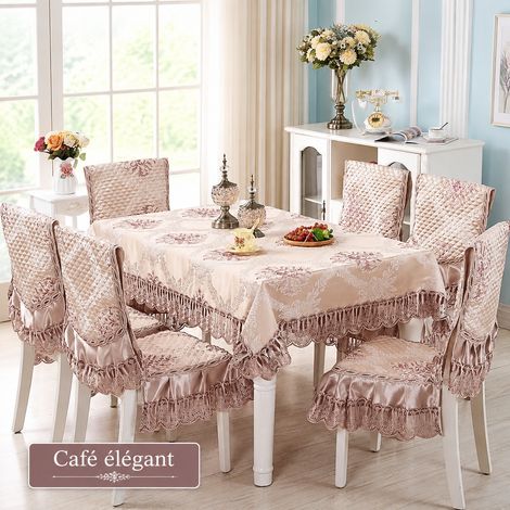 Linge de table: nappe ronde 180 cm en tissu de coton style européen café fantôme 30 × 30 × 30 cm 1 kg – Livraison gratuite