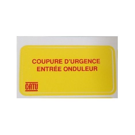 Plaque de 21 étiquettes "Coupure d'urgence" pour installation photovoltaïque CATU AT7019