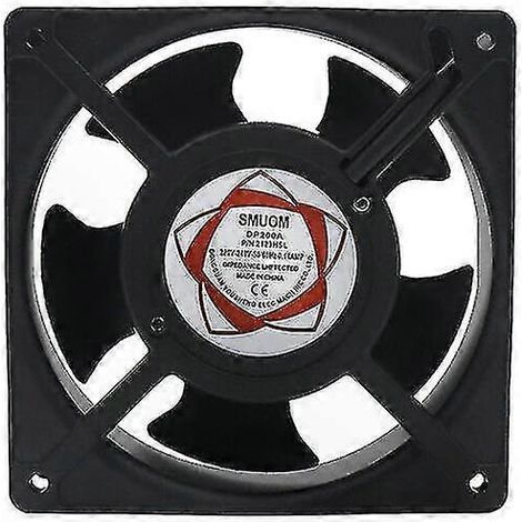 Ventilateur axial haute température pour cheminée - Enfichable, pales métalliques, silencieux, universel (120x120x38mm) (1/5)