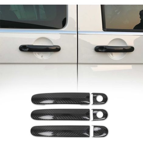 OMAC Couverture de poignée de porte Compatible avec VW Transporter T5 2003-2015 Noir Carbone 6x (1/5)