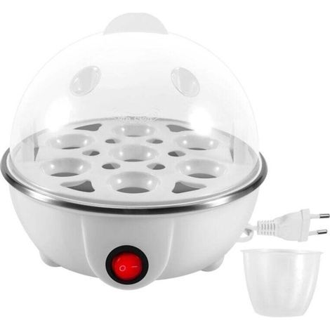 Utensile elettrico per bollire, vaporiera in acciaio inox, elemento riscaldante, cuociuova, spina europea, bianco (1/4)