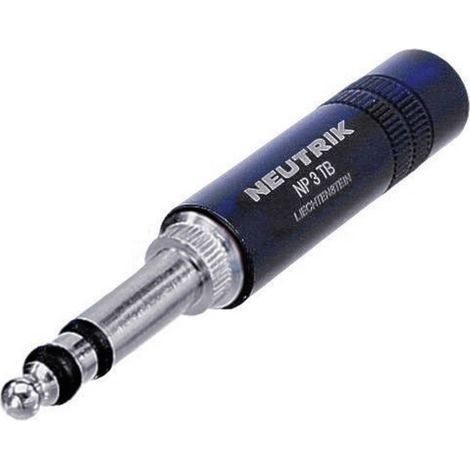 Neutrik NP3TB-B Jack 6.35 mm Spina dritta Numero Poli (num): 3 Stereo Nero 1 pz. (1/2)
