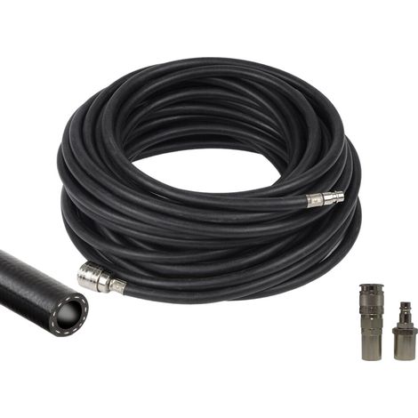 Tubo in gomma 13x23 con rinforzo per aria compressa 20 bar completo di raccordi - Lunghezza: 30 metri (1/2)