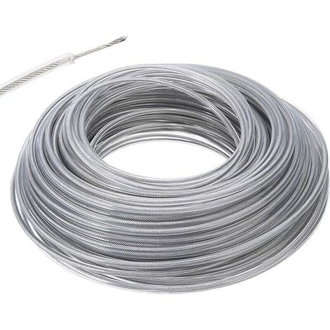 Fil Coupe Bordure Universel, Ligne de Trimmer Strimmer en Acier 3.0 mm, 50M Fil d'acier Débroussailleuse Robuste pour Tête Tondeuse À Gazon de Jardinage (1/5)
