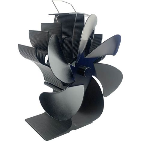 Ventilateur de poêle à bois à 6 pales alimenté par la chaleur, ventilateur de cheminée en soie haute efficacité pour poêle à bois (1/5)