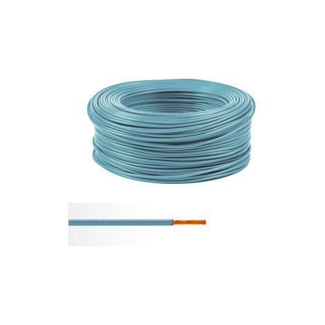 Fil électrique souple ho7v-k 1,5mm2 bleu clair (prix au m)