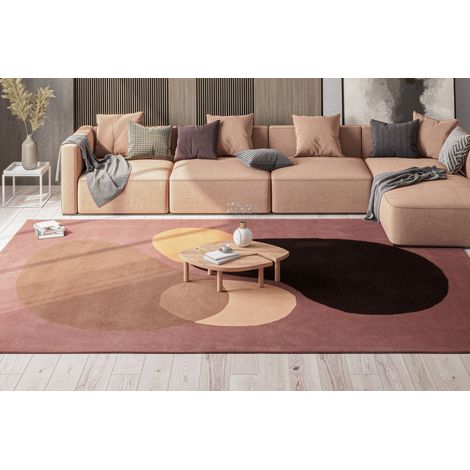 Tapis en laine Bambee - Tapis en laine - 180x120cm, Rectangular - 100% Laine vierge - Tufté main - Violet clair (1/5)