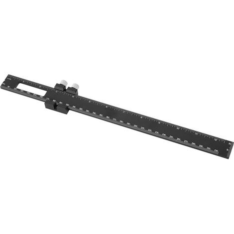 Règle de traçage pour le travail du bois, règle en alliage d'aluminium en forme de T, règle de mesure pour le travail du bois, 30,5 cm (12 pouces) (1/5)