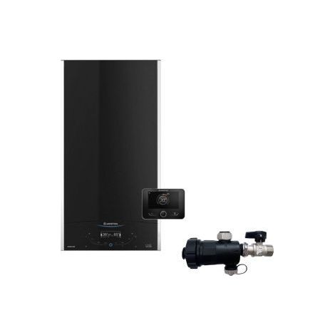 Ariston Chaudière à Condensation Alteas One+ Net 30 kW Méthane/GPL Wi-Fi Complète avec Kit Fumée Classe A+ avec Balayeuse à Boue ADAPTATEUR DE DÉDOUBLEMENT