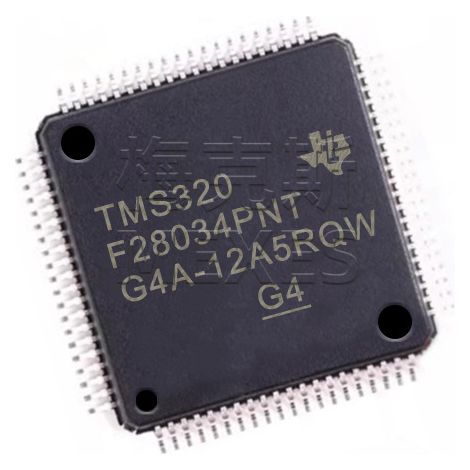 The TMS320F28034PNT and TMS320F28035PNT chips, electronic components and electronic parts (5 units of each) are shipped.