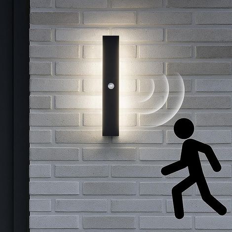 Applique Murale avec Détecteur de Mouvement Extérieur/Intérieur 40 cm Long Lampe Murale avec Detecteur de mouvement LED étanche IP65 Moderne pour Villa Entrée Terrasse, Blanc Naturel (1/5)
