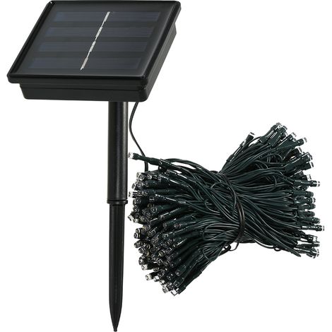 Guirlande lumineuse solaire 22 m 200 LED fil flexible 8 modes lumière blanc chaud pour fête jardin maison décoration de fête (1/4)