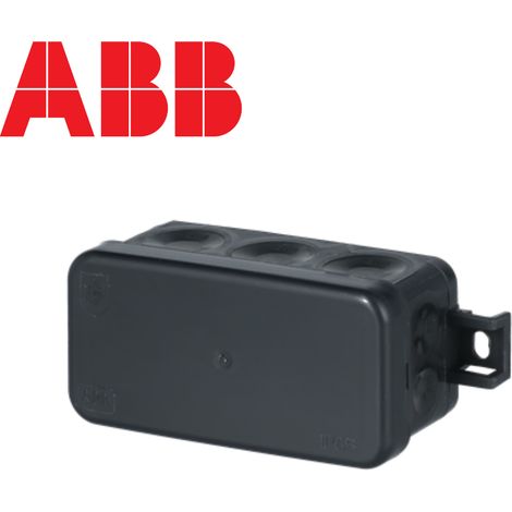 Boîte compacte de dérivation noire étanche IP65 (1/2)