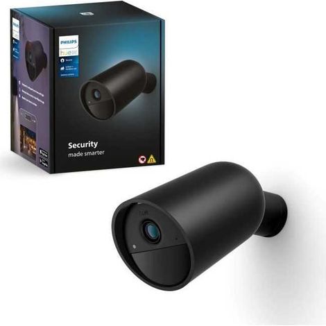 Drahtkamera - Philips Hue - Sicher - HD 1080P - Innen oder außen - Steuerung mit einer einzigen App - Schwarz (1/3)