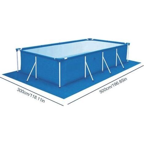 – Tapis de sol pour piscine hors sol 500x300cm – Polyester épais résistant à l'usure – Protection efficace contre objets pointus (1/4)