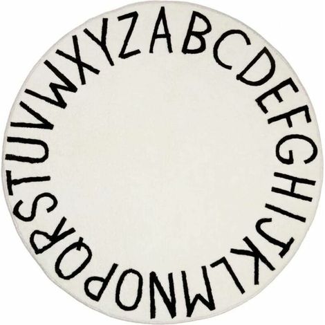Tappeto morbido con alfabeto da 120 cm per la cameretta dei bambini, antiscivolo, lavabile, gioco di apprendimento per bambini, per soggiorno decorativo (1/4)