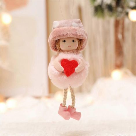 Adorable pendentif ange de Noël, charmante peluche décorative pour sapin de Noël. Décoration de fête pour la maison et la maison.