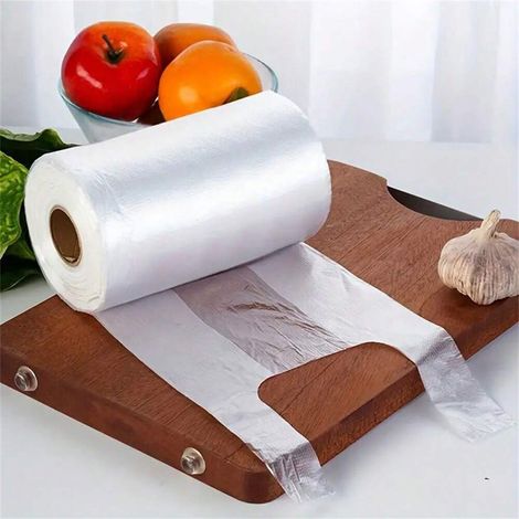 100 sacs de conservation alimentaire résistants et anti-déchirure, pour fruits et légumes, utilisation en cuisine et pour la cuisine en extérieur, taille S (1/5)