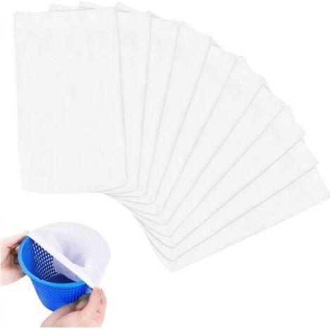 10 Pièces Chaussettes Skimmer Reutilisable Filtres en Tissu de Nylon Élastique pour Peuvent Emprisonner Pollen Feuilles Cheveux (1/5)
