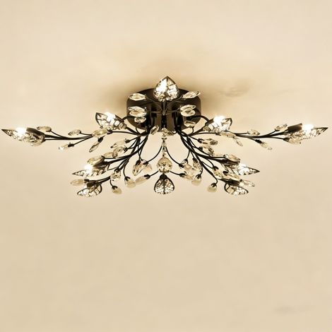 LED plafonnier en cristal à lumière chaude, plafonnier semi - encastré moderne, lustre pour salon, chambre à coucher (1/5)