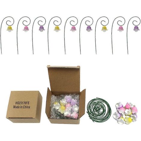 Lot de 9 lampes lumineuses réalistes en forme de fleurs pour la décoration extérieure de votre jardin. (1/4)
