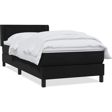 Maison Exclusive - Giroletto a Molle con Materasso Nero 80x220 cm Velluto