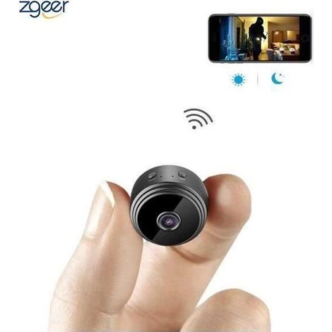 Caméra Espion Cachée Cam Mini IP WiFi HD1080P - Vision Nocturne - Détection de Mouvement - Carte SD 128G - Noir (1/4)