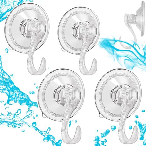 Dieses Set enthält 4 Saugnapfhaken. Diese leistungsstarken Saugnapfhaken sind wiederverwendbar, wasserdicht und langlebig und eignen sich daher ideal für feuchte Umgebungen wie Badezimmer.