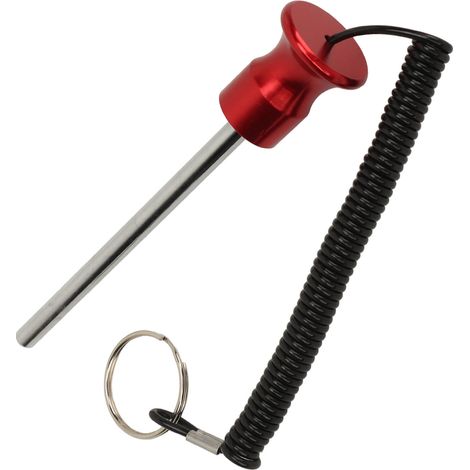 Perno magnetico 8x125mm per palestra – Selettore batteria, cavo di trazione rosso per accessorio per allenamento di forza (1/5)