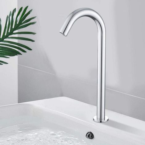 Robinet Automatique Infrarouge avec Détecteur de Mouvement, Alimentation par Batterie pour Lavabo Salle de Bain, Contrôle (1/5)