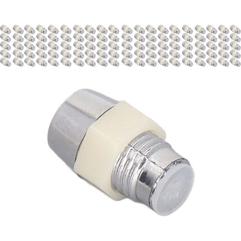 Lot de 100 supports LED 5mm en plastique chromé pour fixation sur panneau, clips diodes électroluminescentes avec écrous et noyaux (1/5)