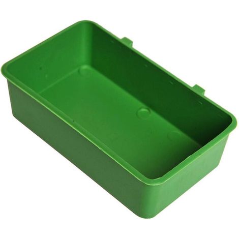 Tasse à eau pour poulet avec crochets, bol en plastique suspendu pour cage, bain d'oiseaux facile à nettoyer (1/5)