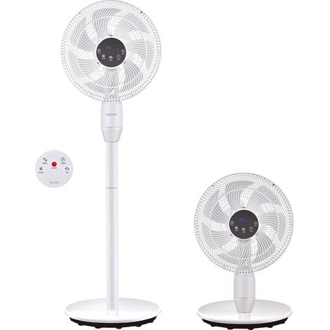 Standventilator "Haripal" (25W DC-Motor) Ø35cm mit 3 einstellbaren Höhen, weiß