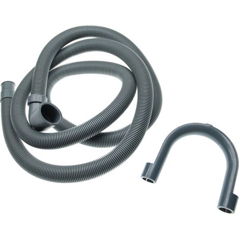 vhbw Manguera de drenaje para compatible para todas las lavadoras y lavavajillas - conexión en ángulo de 22/29mm, gris