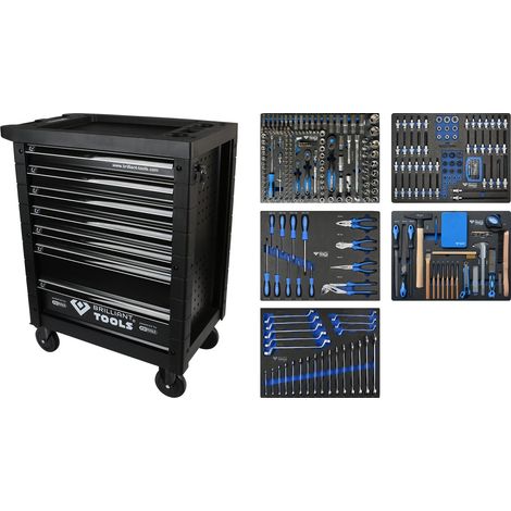 Carrello portautensili con 7 cassetti e 347 utensili (1/4)