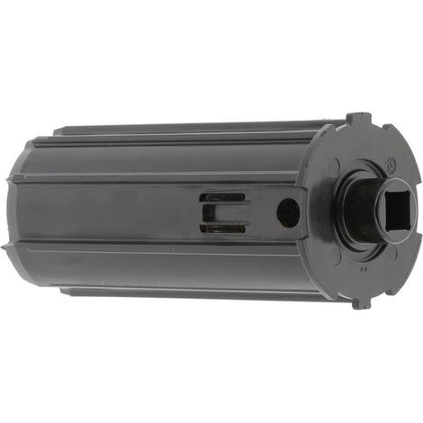 Embout de tube de volet roulant octogonal en PVC noir Fenêtre Sortie Baie vitrée Store, pour tube sortie carré de 10mm avec nez Ø18mm (1/5)