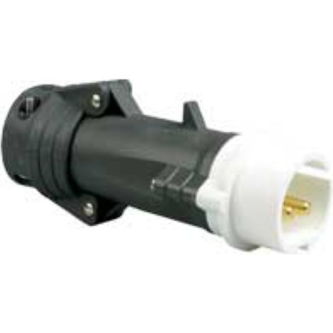 fiche droite male 16 ampères 2p ip44 blanche - legrand hypra tbt 52425 (1/2)