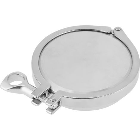 Lot sanitaire acier inoxydable : 1 bouchon d'extrémité 102mm/4", 1 virole à souder, 1 collier de serrage, 1 joint. (1/5)