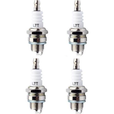 Lot de 4 bougies d'allumage L7T Universelles de Rechange l7t Bougie Tronconneuse Bougie D'allumage Remplacemen pour Tondeuse à Gazon Moteurs à 2 Temps (1/5)