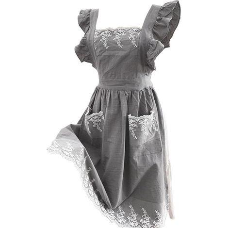 Tablier de cuisine - Tablier dos nu - 100 % coton - Avec poches - Tablier de poterie - Tablier de peinture - Bretelles réglables - Gris (1/5)