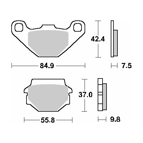 Plaquette de frein SBS pour Scooter Peugeot 125 DJANGO EVASION