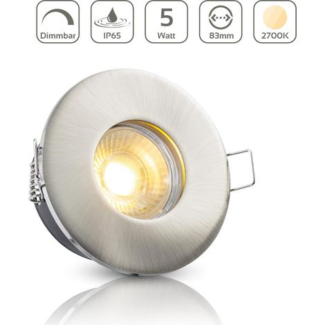Einbauspot IP65 rund - Farbe: Edelstahl - LED Leuchtmittel: GU10 5W warmweiß dimmbar (1/5)