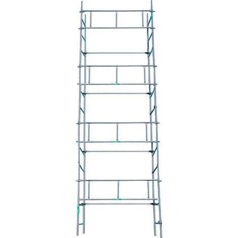 Echafaudages Stéphanois – Échafaudage pack structure 8x3 m – Acier peint – Surface de travail 3 x 0,72 m – Réglage des planchers tous les 50 cm – Conforme NF EN 12810-1 et 2 (1/2)