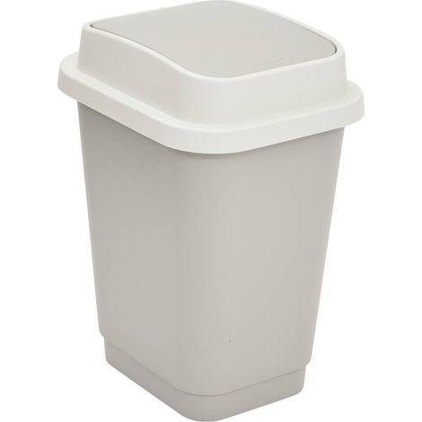 Poubelle plastique 10l beige - 5five (1/5)