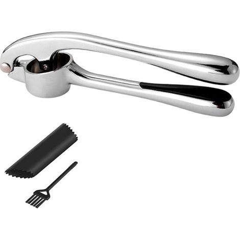 1 Presse-ail, 1 éplucheur silicone, acier inoxydable, design ergonomique, cuisine maison et pro (1/5)