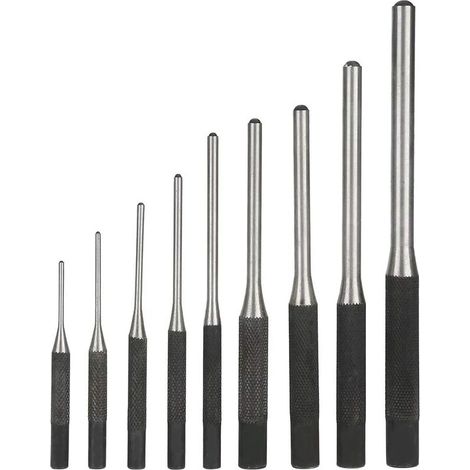 BRAVIX 9PCS Poinçon Jeu de Chasse-goupilles En Acier Durable Professionnel, Outil à Main Ingénierie Mécanique (1/5)