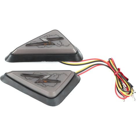2x Feux Clignotants Moto LED Double Couleur Blanc Jaune Veilleuse et Clignotant (1/5)